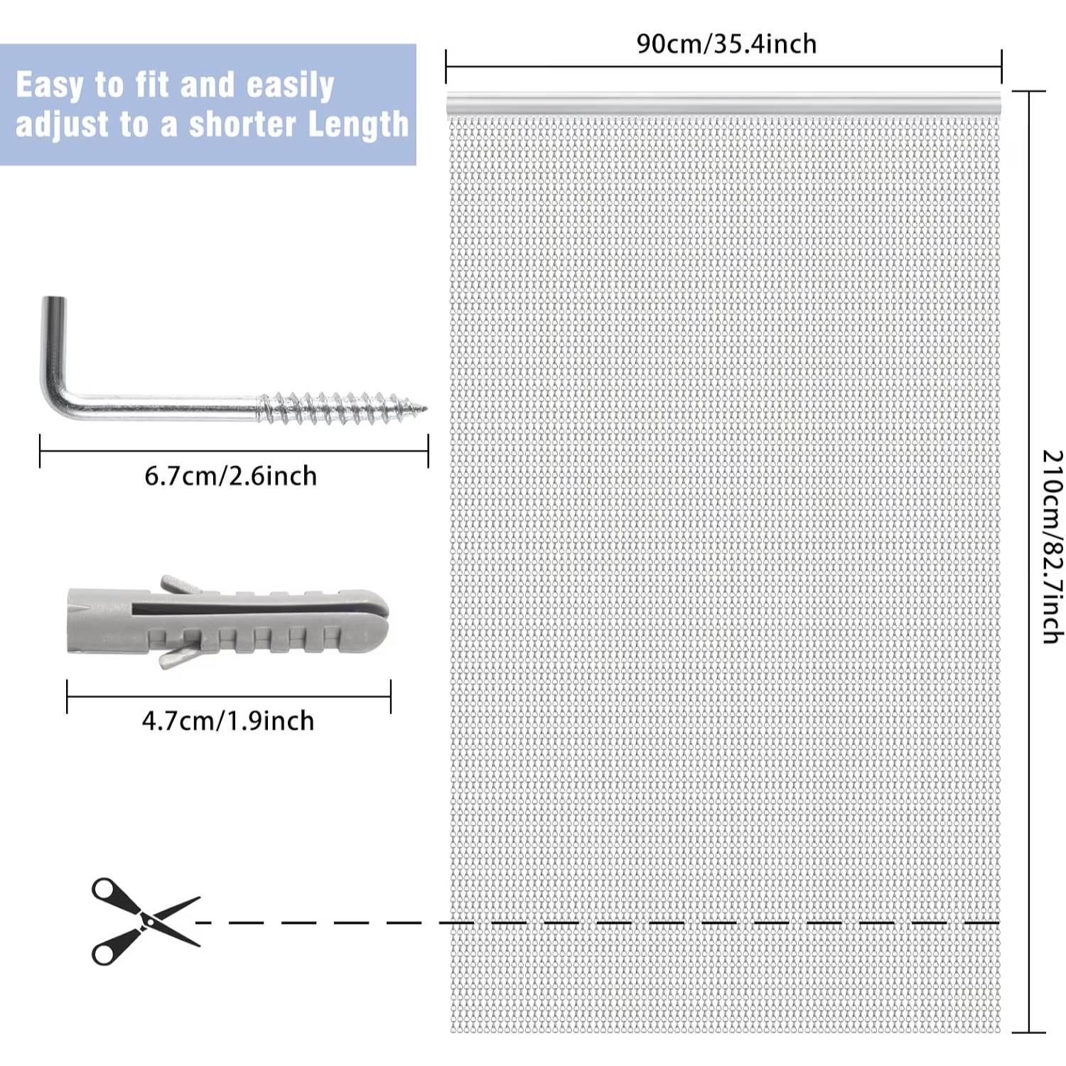 Chain Curtain Door - Black: image 3