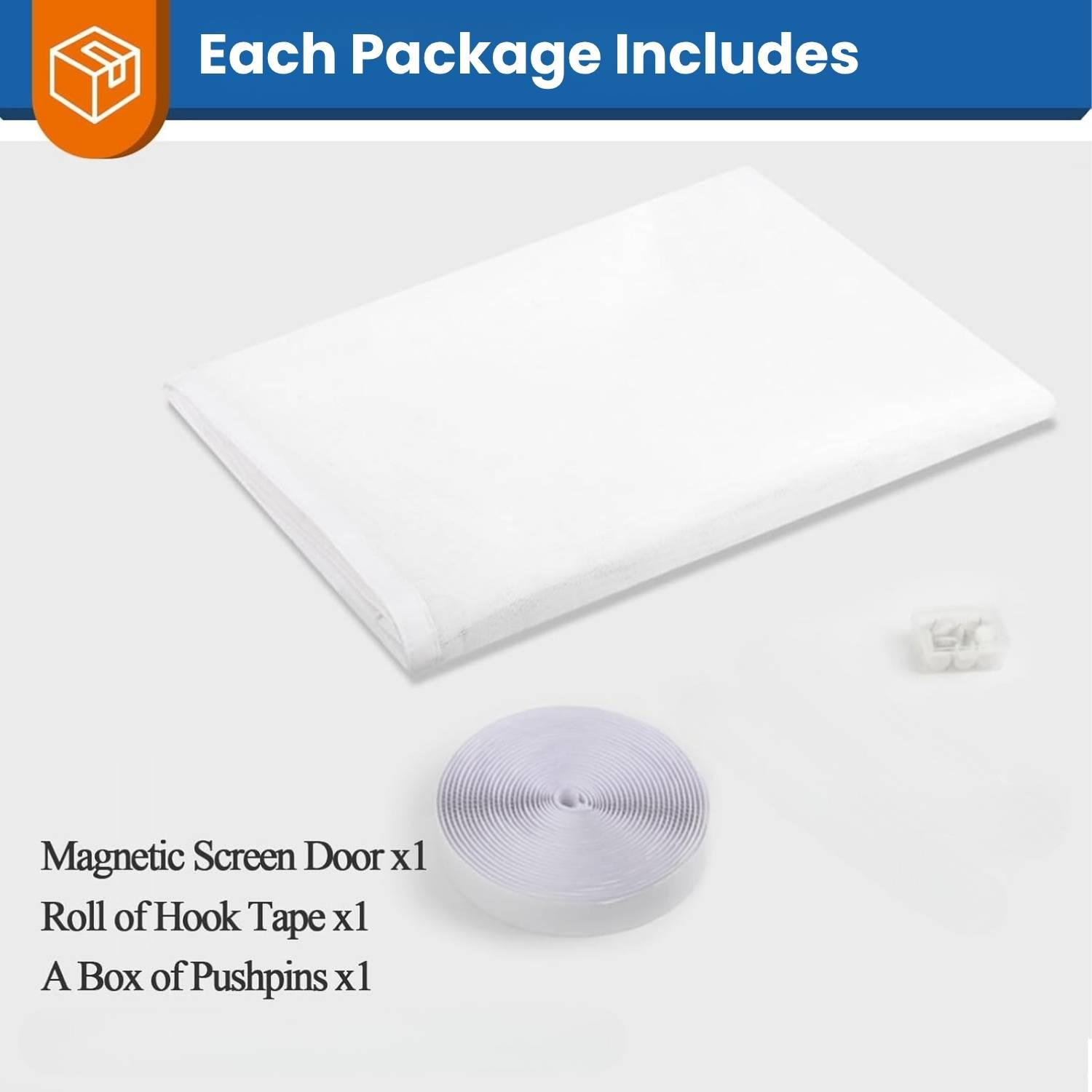 Door Fly Screen White - 70cm (W) x 210cm (H): image 3