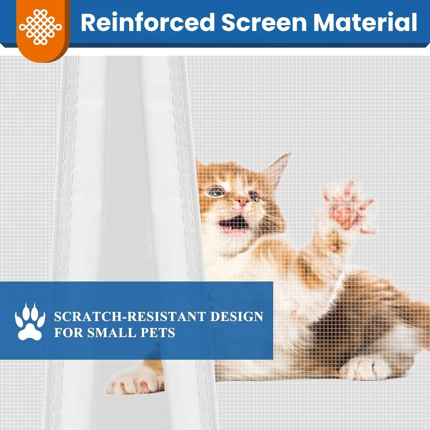 Door Fly Screen White - 70cm (W) x 210cm (H): image 4