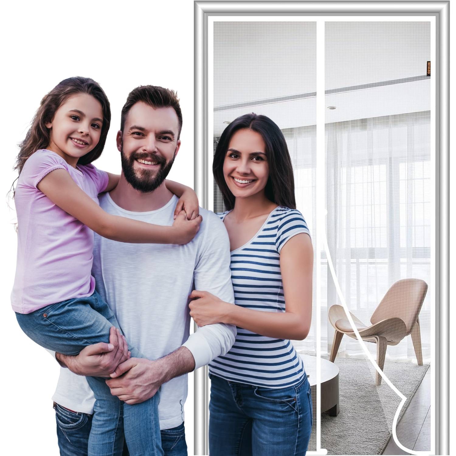 Door Fly Screen White
