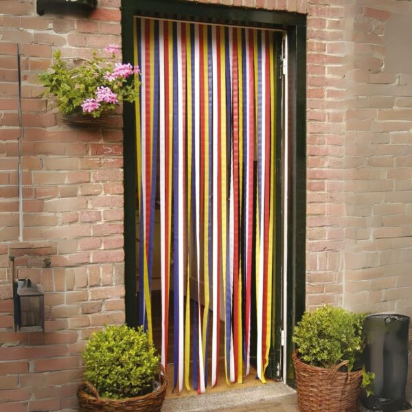 buy multi coloured fly curtain for door
